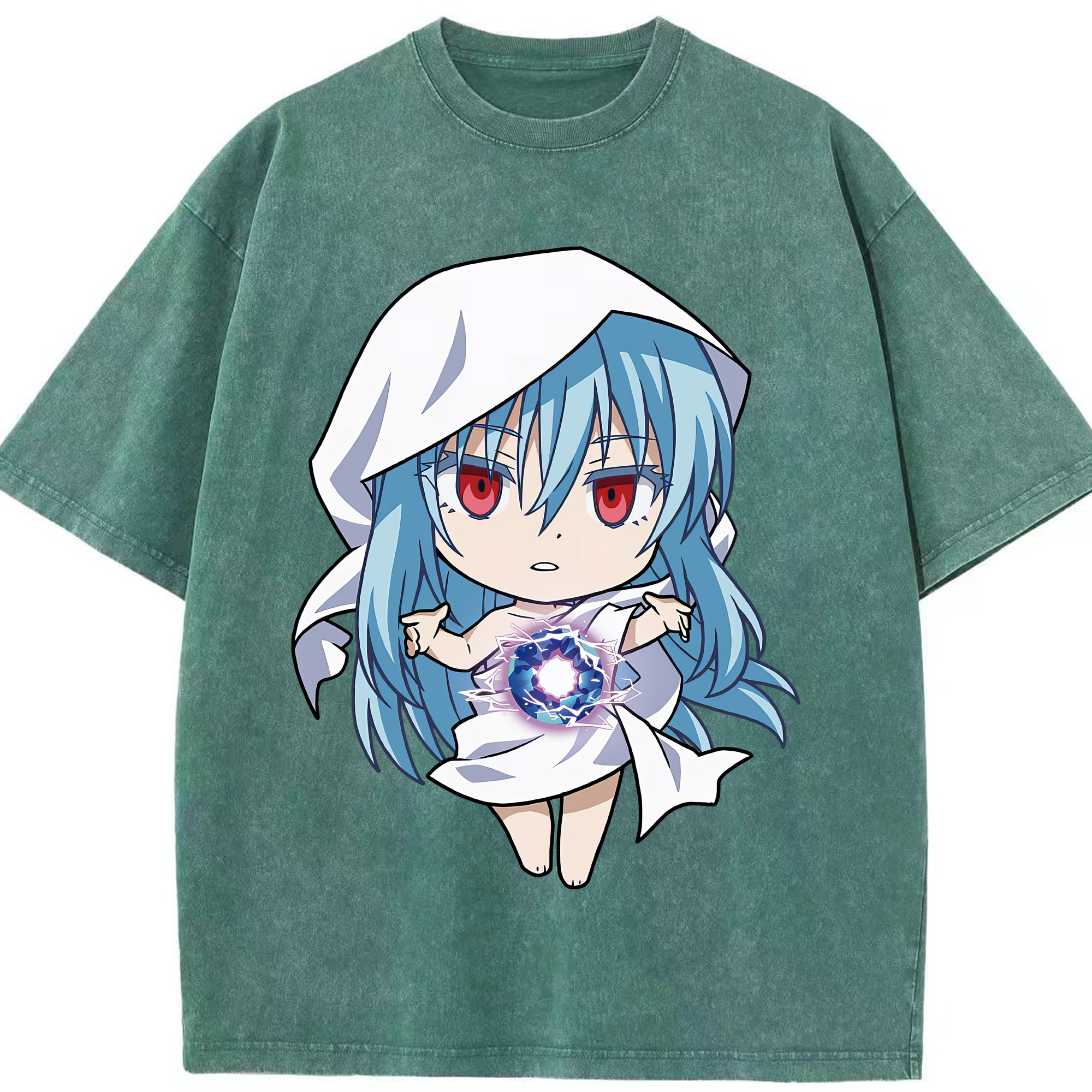 （画像用） 転スラ Regarding Reincarnated to Slime 綿100% ヴィンテージ風 半袖Tシャツ（フロントプリント）